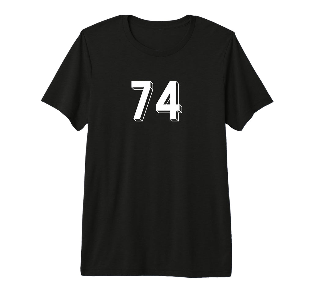 Number 74 80S 90S Soccer Team Jersey T-Shirt - Novelty Apparel Unisex