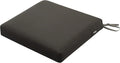 Classic Accessories Ravenna Water-Resistant 21 x 19 x 3 Inch Patio Seat Cushion, Espresso, Chair Seat Cushion