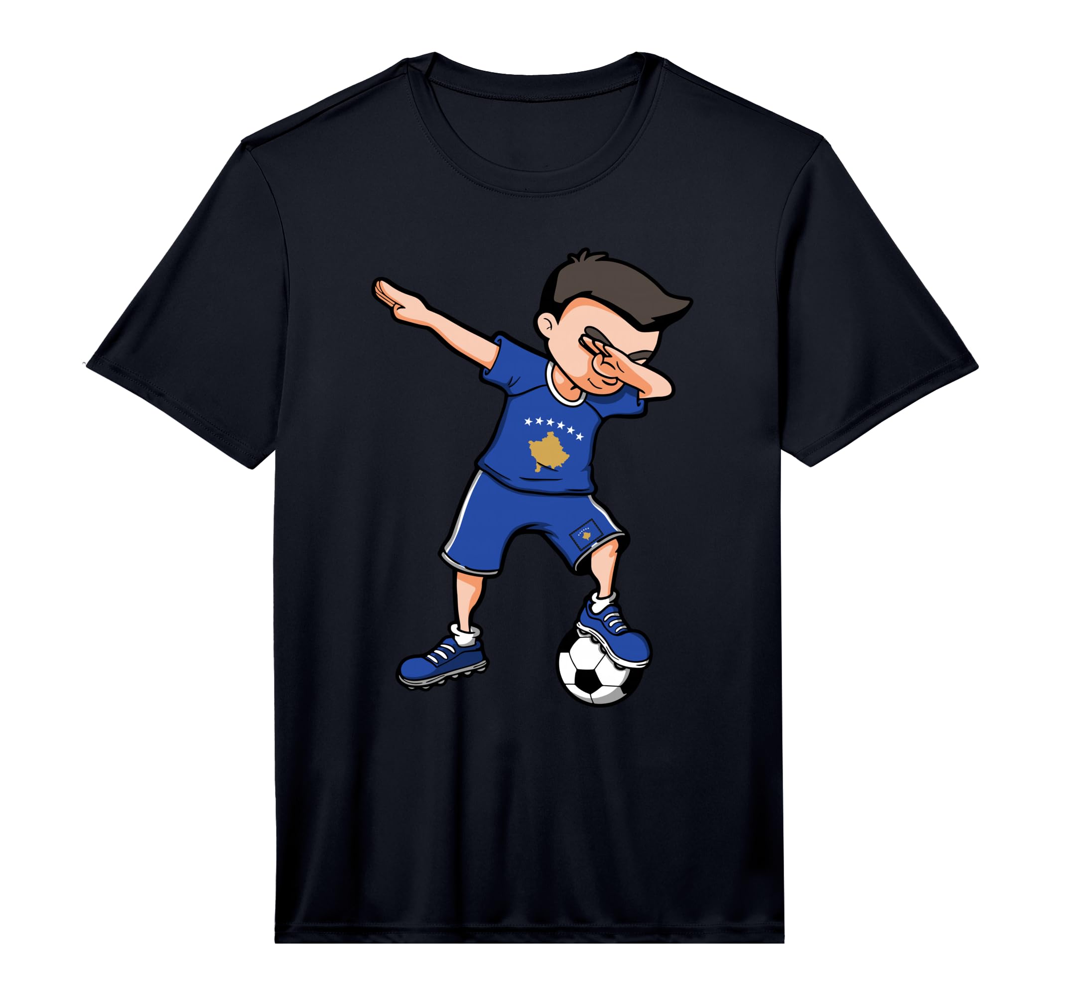 Dabbing Soccer Kosovo Jersey Kosovar T-Shirt - Graphic Print Men Women