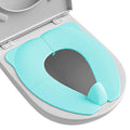 Maliton Travel Potty Seat for Toddler & Kid Travel, Portable Foldable Potty Seat with Storage Bag, Non-Slip Potty Training Toilet Seat Cover wth Splash Guard (Aqua Green)