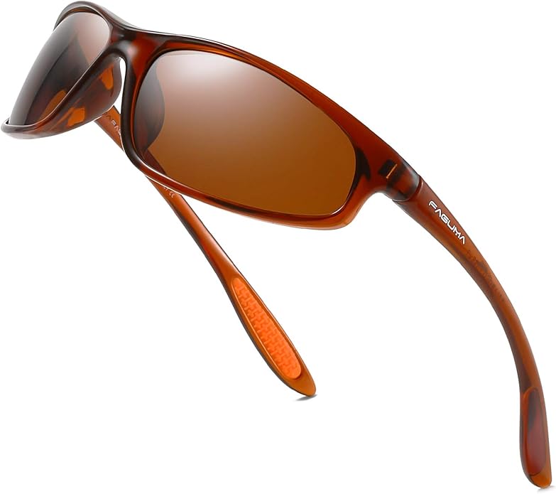 FAGUMA Polarized Sports Sunglasses For Men Cycling Driving Fishing UV400 Protection