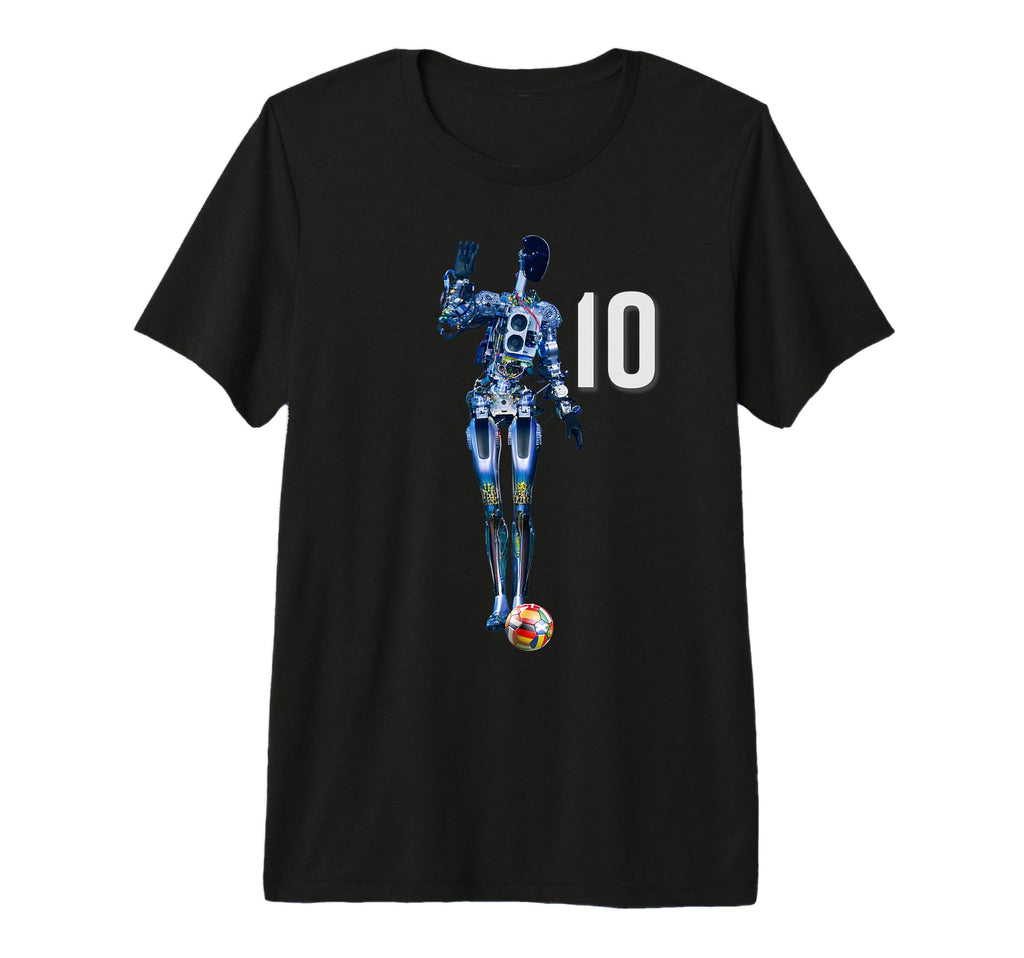 Robot Soccer Player Robot Football T-Shirt - Fun Novelty Design Men Women