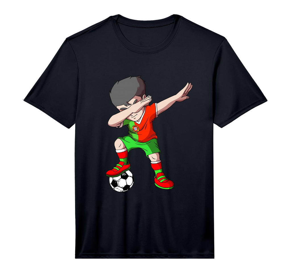 Dabbing Soccer Portugal Football T-Shirt - Graphic Print for Adults