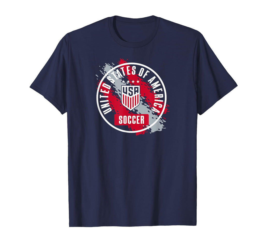 Usa Soccer Paint Navy Uswnt Officially T-Shirt - Trendy Graphic Unisex