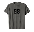 Number 98 80S 90S Soccer Team Jersey T-Shirt - Graphic Print Unisex