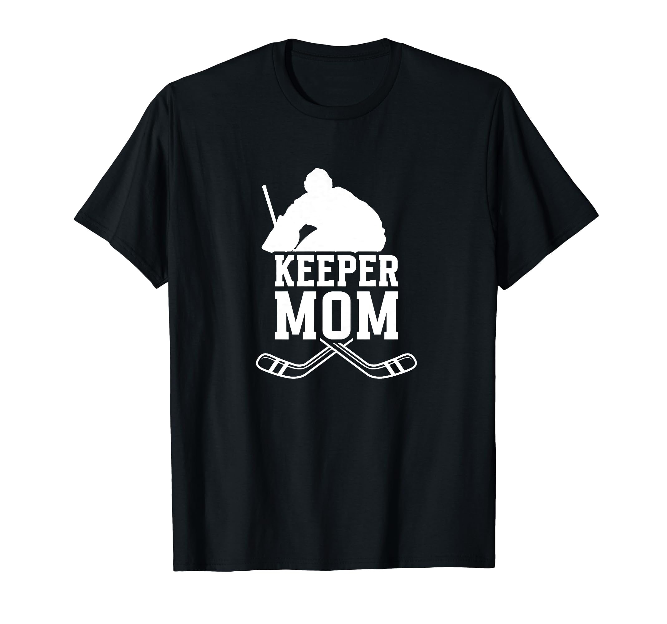 Ice Hockey Keeper Mom Ice Hockey T-Shirt - Minimalist Print for Adults