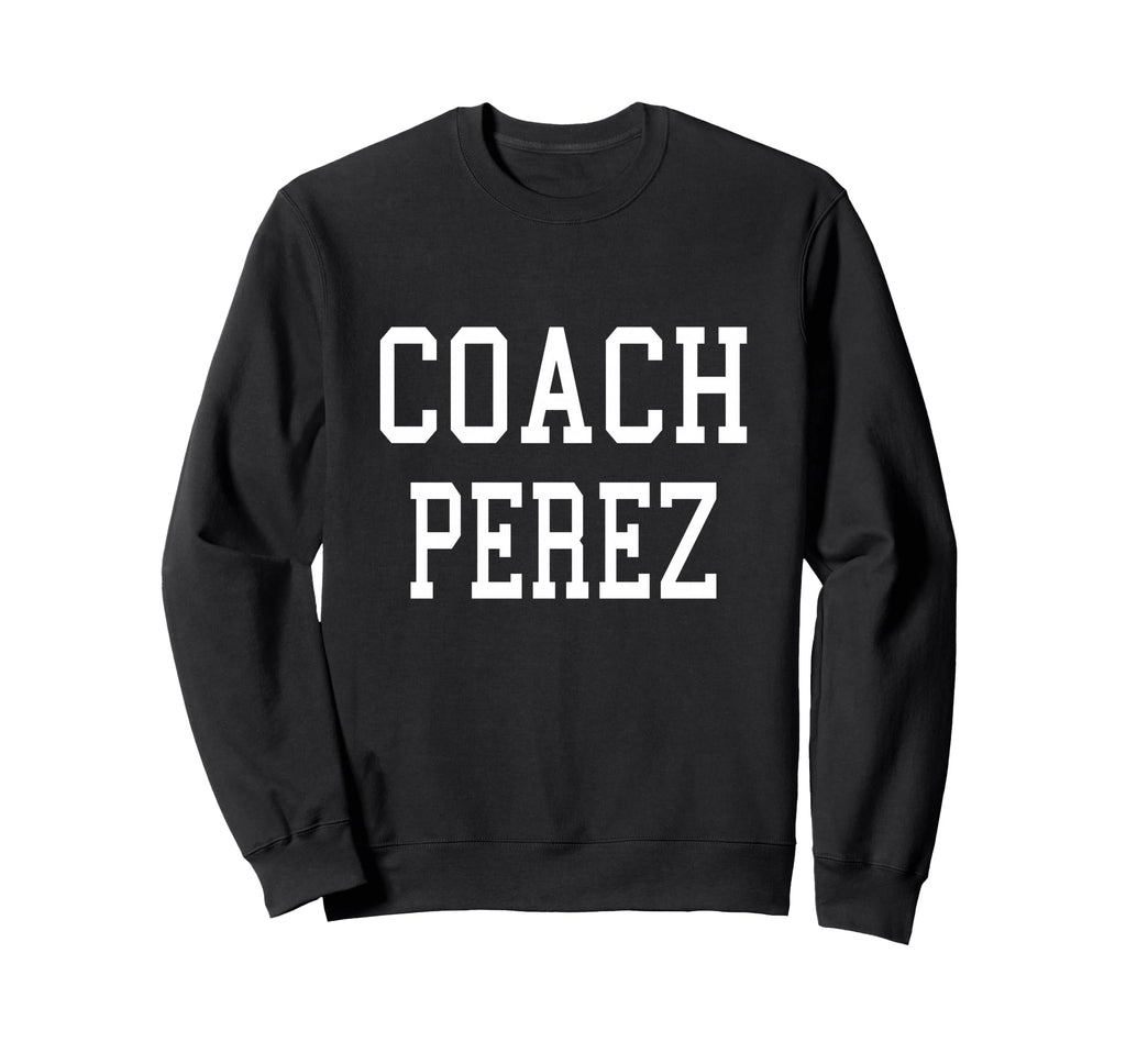 Coach Perez Custom Football Sweatshirt - Minimalist Print for Adults