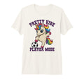 Soccer Pretty Vibe Unicorn Player Mode T-Shirt - Fun Novelty Design Unisex
