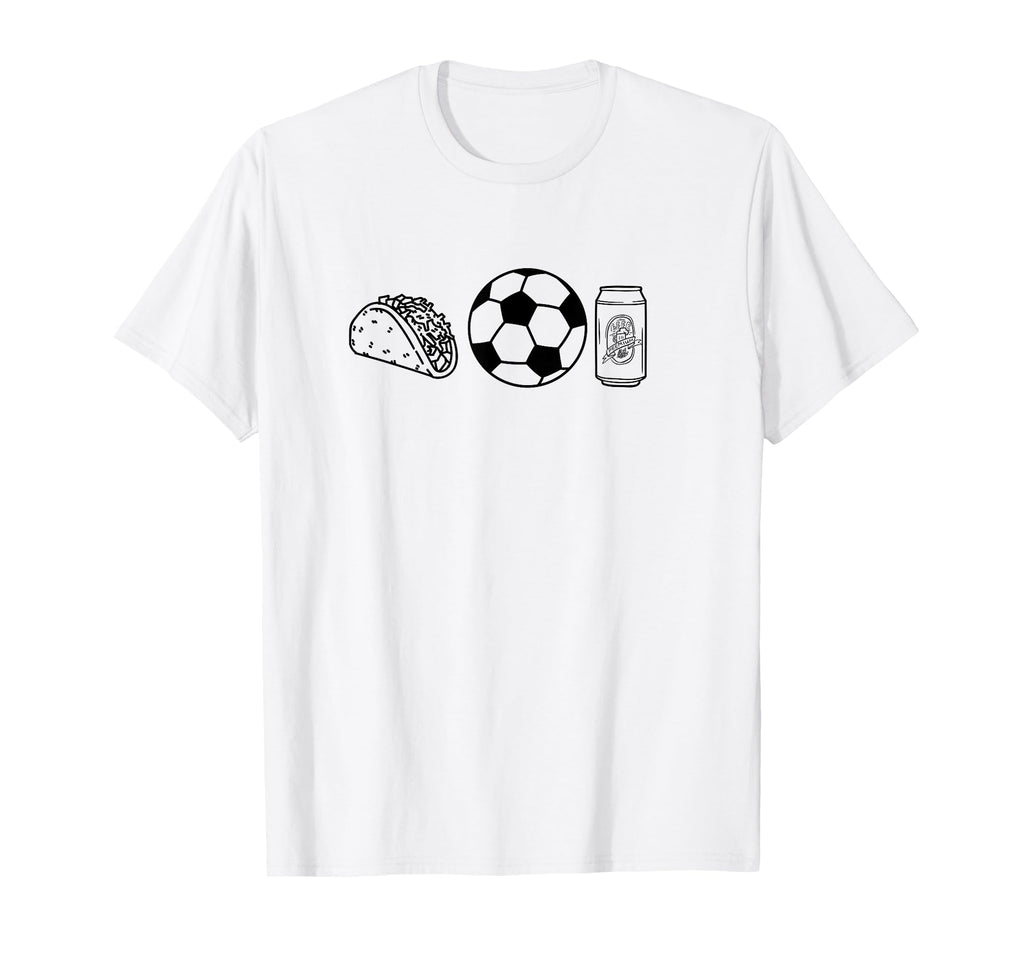 Tacos Soccer Beer Things I Love T-Shirt - Fun Novelty Design Unisex