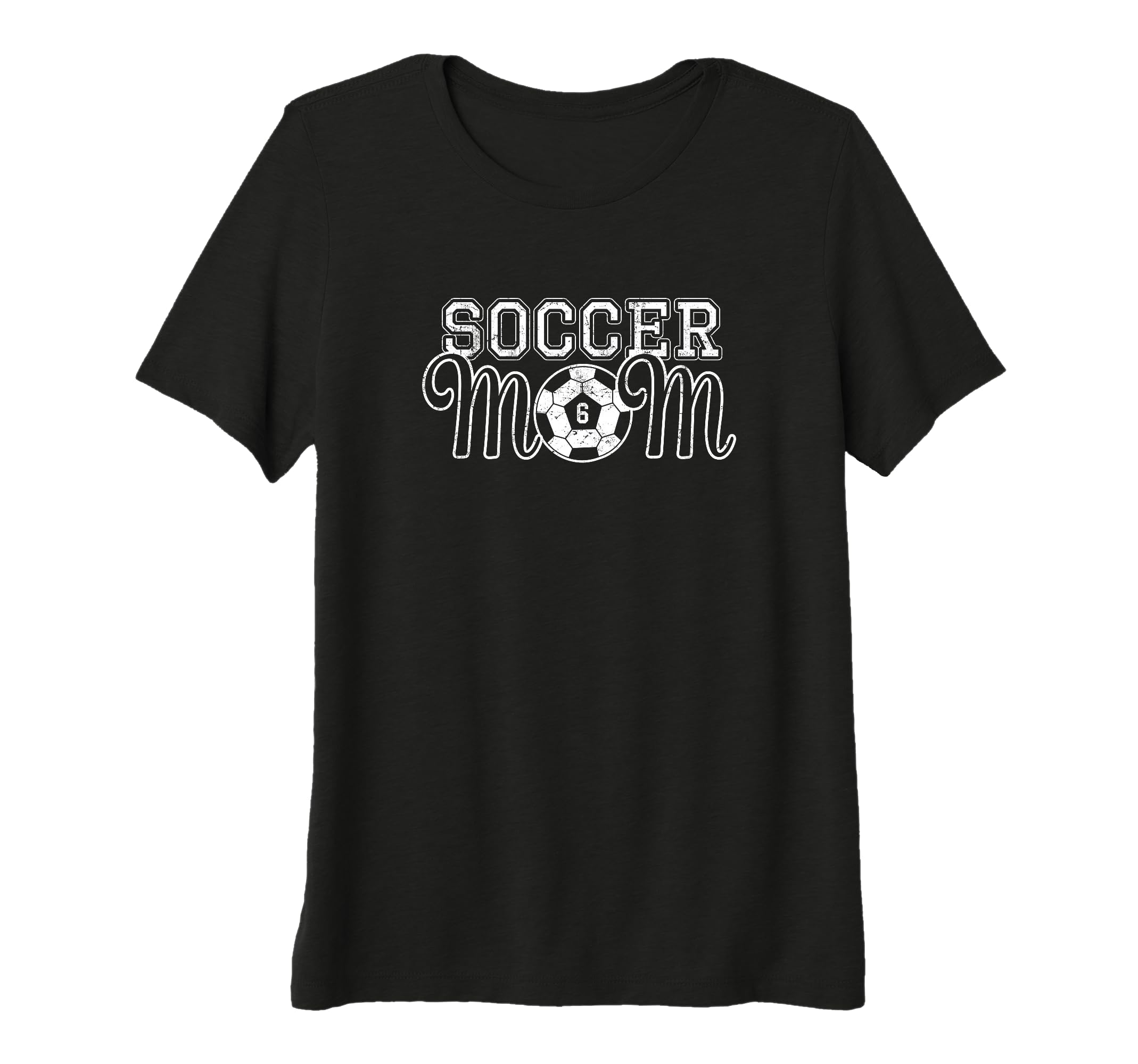 Womens Number 6 Soccer Mom Mothers Day T-Shirt - Fun Novelty Design Unisex