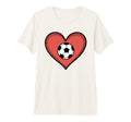 Soccer Love Heart Fans And Players Tri T-Shirt - Novelty Apparel Men Women
