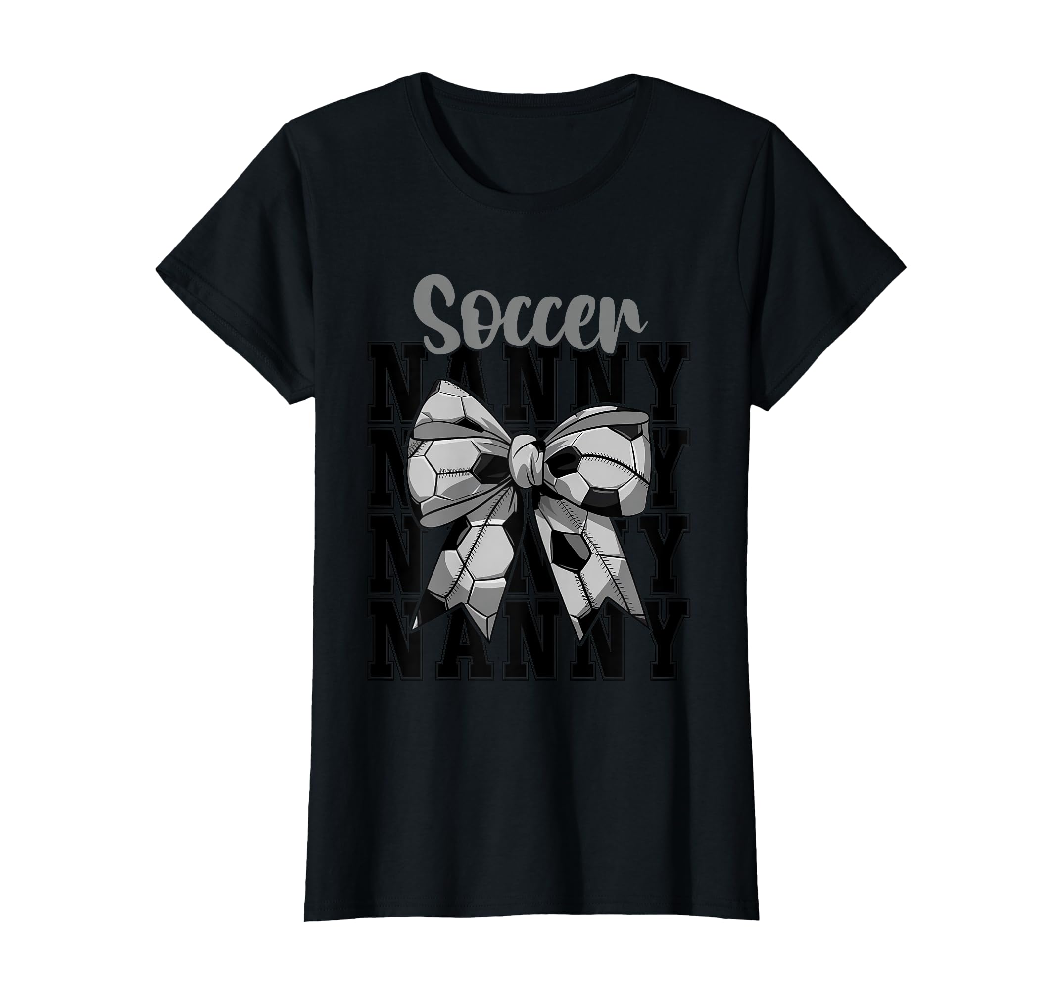 Soccer Nanny Coquette Bow Biggest T-Shirt - Aesthetic Graphic for Adults