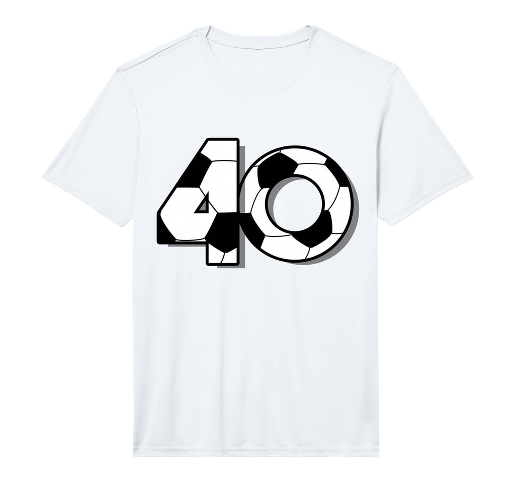 Fortieth Birthday Party 40Th Soccer T-Shirt - Custom Art Print for Adults