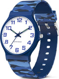 Kids Analog Watch Boys Girls, 30M Waterproof, Sports Watch for Boys, Easy to Read Children's Thin Dial Wrist Watches with Soft Band, for Ages 5-15 Kids Great Birthday Gifts Christmas Day
