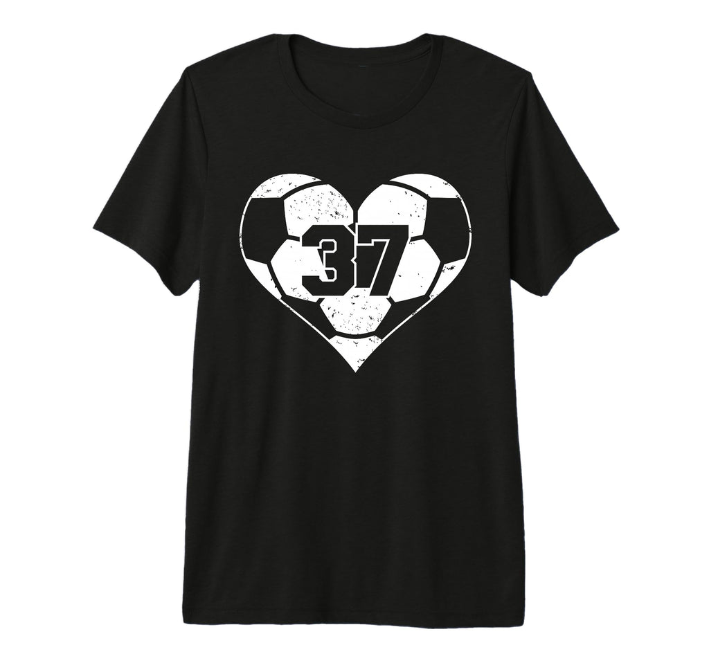 Soccer Number 37 Jersey Funny Soccer T-Shirt - Streetwear Style for Adults