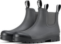 HISEA Women's Short Rain Boots Waterproof Garden Shoes Rubber Chelsea Boots Anti-Slipping Rainboots for Ladies with Comfort Insole Lightweight Stylish Ankle Rain Shoes Outdoor Work Booties