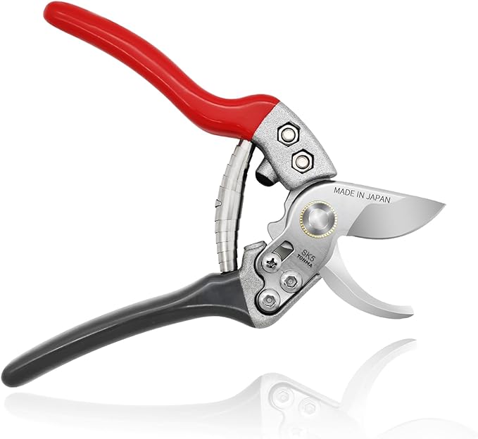 TONMA Pruning Shears [Made in Japan] Professional 7.5 Inch Premium Plant Garden Scissors Secateurs with Ergonomic Handle, Bypass Hand Pruners Branch Gardening Clippers for Plants