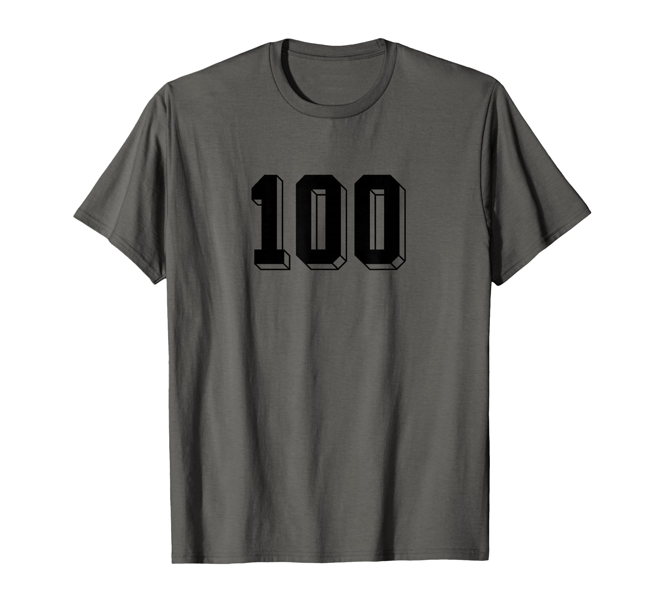Number 100 80S 90S Soccer Team T-Shirt - Custom Art Print for Adults