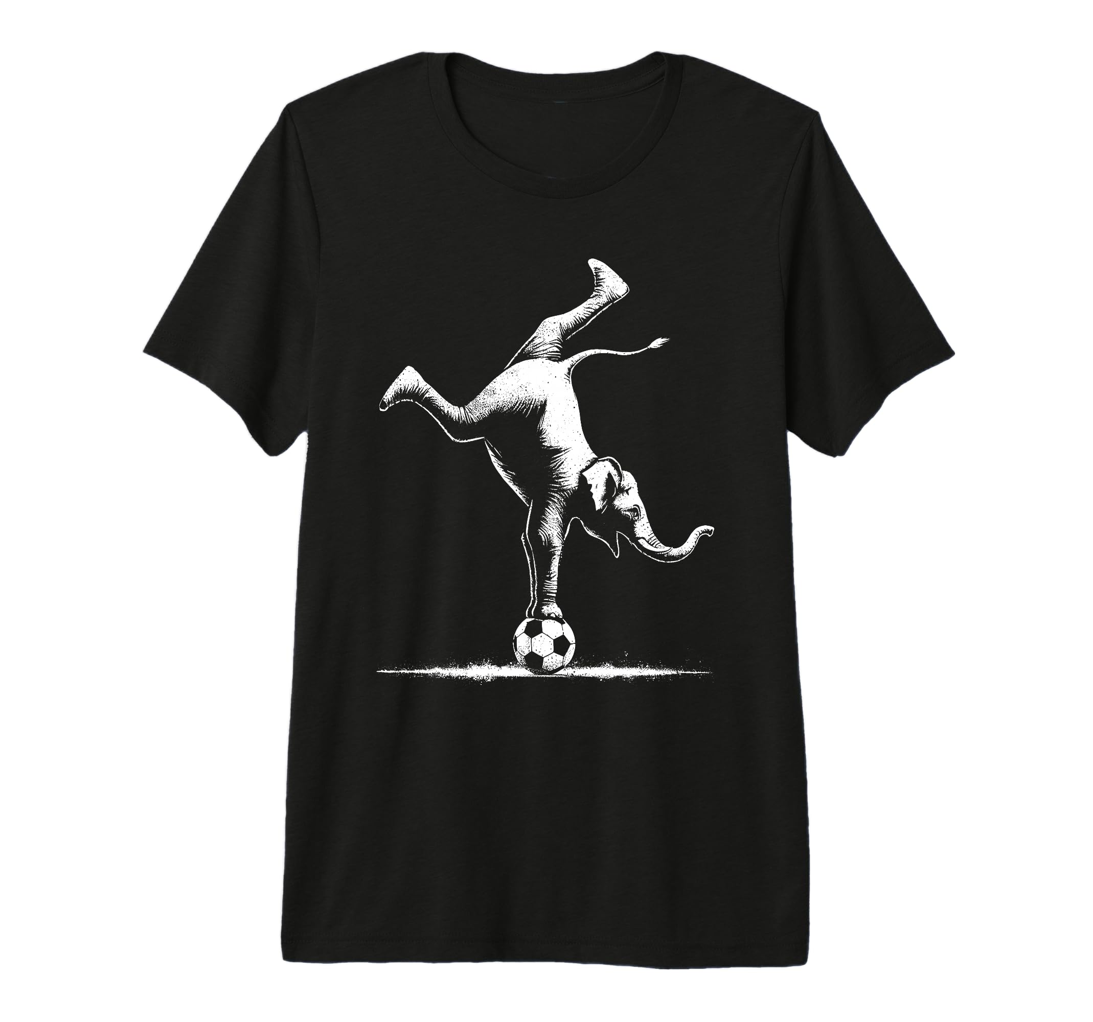 Elephant Handstand Soccer Ball T-Shirt - Fun Novelty Design Men Women
