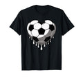 Melting Heart Shape Soccer Player T-Shirt - Casual Everyday Wear Unisex
