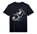 Cat Playing Soccer Ball Cat Sports Funny T-Shirt - Trendy Graphic Unisex