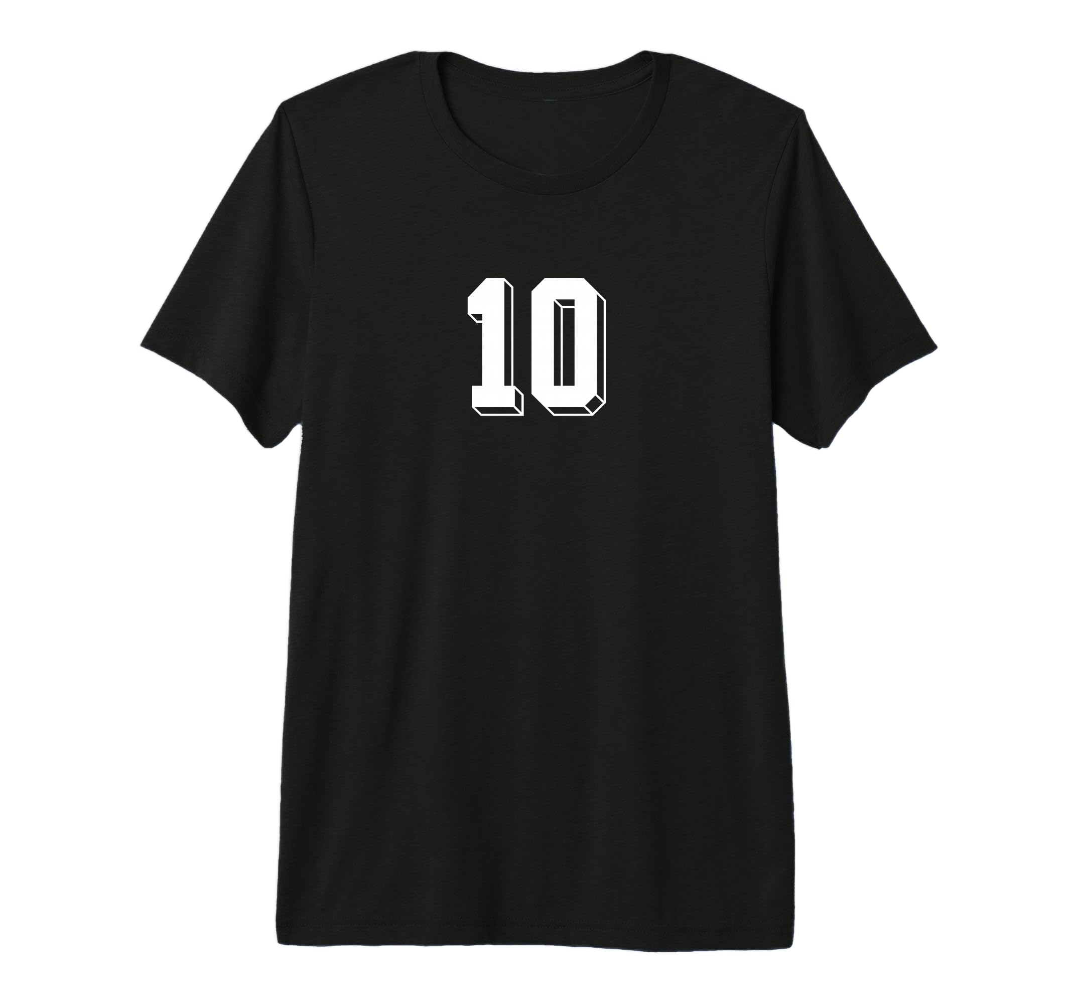 Number 10 80S 90S Soccer Team Jersey T-Shirt - Minimalist Print Men Women