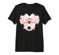 Coquette Soccer Heart Bow Football T-Shirt - Graphic Print Men Women