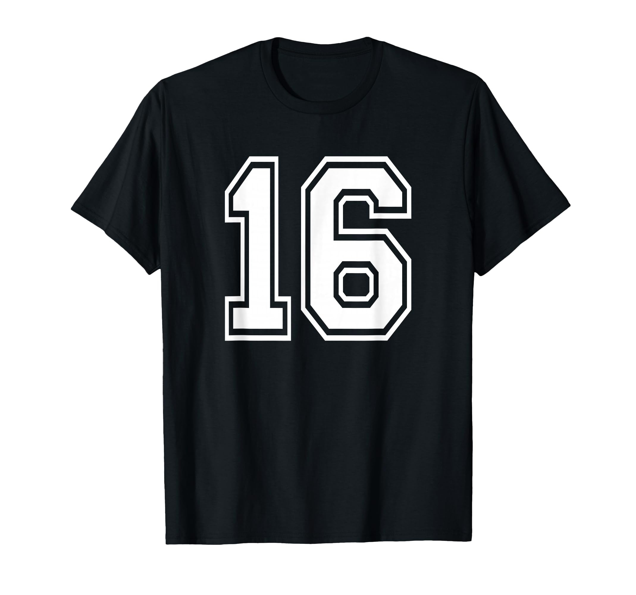 Number 16 Numbered Uniform Sport Jersey T-Shirt - Graphic Print Unisex
