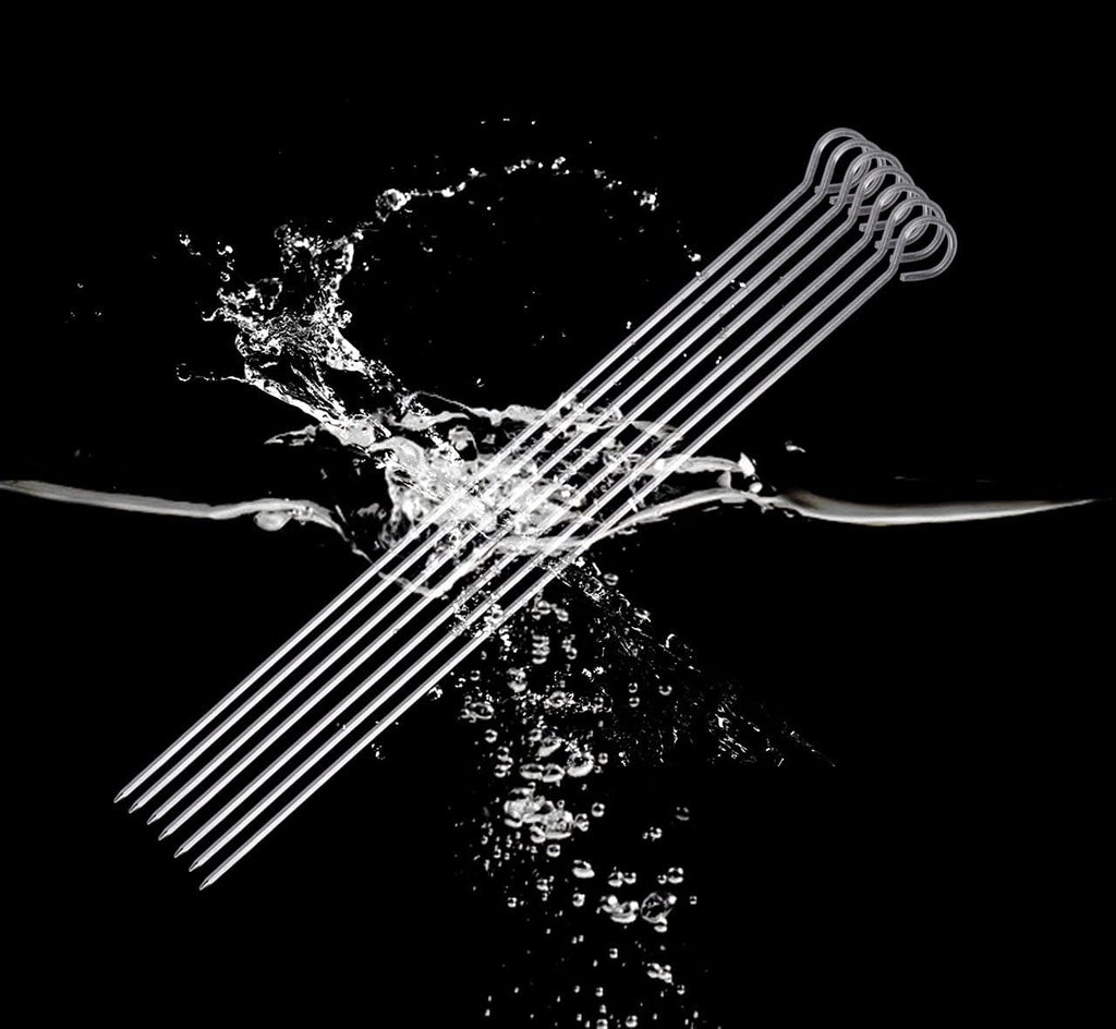 14 Inch Long Square kebab skewers,BBQ Stainless Steel Skewers,12 Pack (BBQ Skewers Square 14inch-12p)