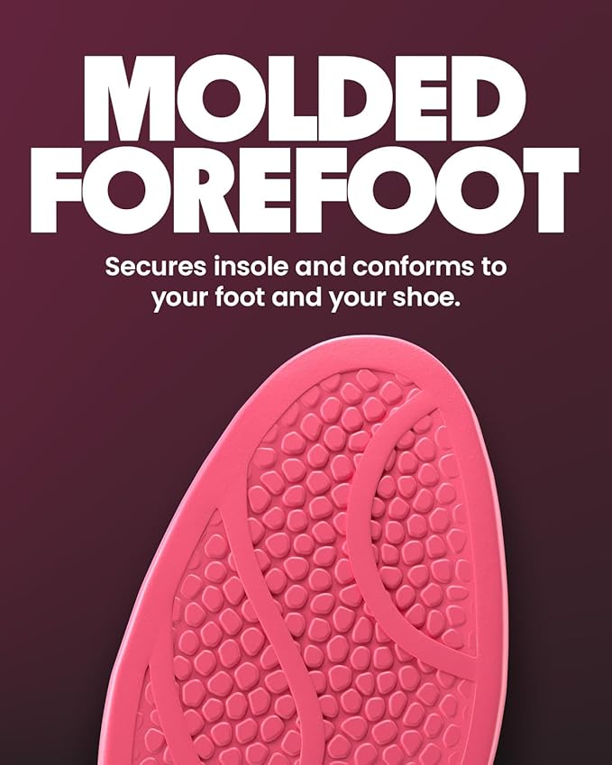MOVE Baseline - All-Purpose Insoles - Sock Liner - Ultra Thin Shock Absorption - Maximum Freedom of Movement and Energy Return for Cleats, Shoes, Running, Basketball, Baseball (M8-8.5/WM9.5-10)