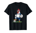 Funny Soccer Chicken Cartoon Sports Fan T-Shirt - Aesthetic Graphic Unisex