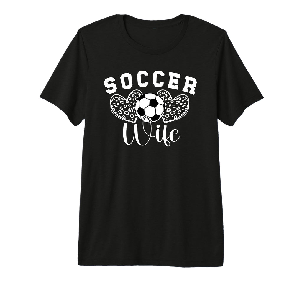 Soccer Coach Wife Hearts Wife Soccer Coach T-Shirt - Unique Graphic Unisex