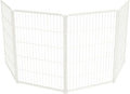 FXW Homeplus Unleashed Indoor Dog Playpen - Stress-Free and Safe Play, Heavy Duty 40 Inch 4 Wire Panels Dog Pen for Medium and Large Dogs, White│Patented