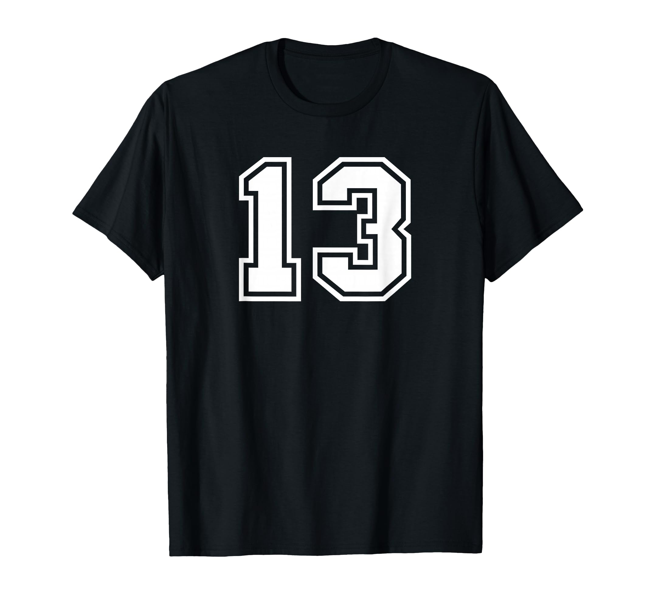 Number 13 White Sports Team Varsity T-Shirt - Streetwear Style Men Women
