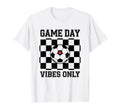 Groovy Soccer Soccer Game Day Vibes T-Shirt - Minimalist Print Men Women