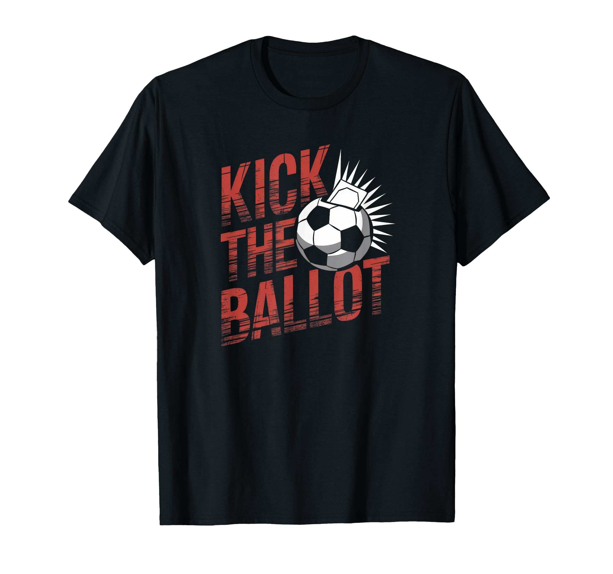 Kick Ballot Funny Soccer Voting T-Shirt - Novelty Apparel for Adults