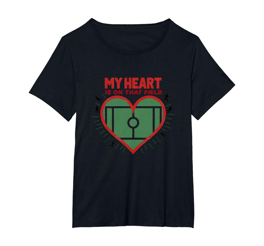 My Heart Is That Field Soccer Fan T-Shirt - Custom Art Print for Adults