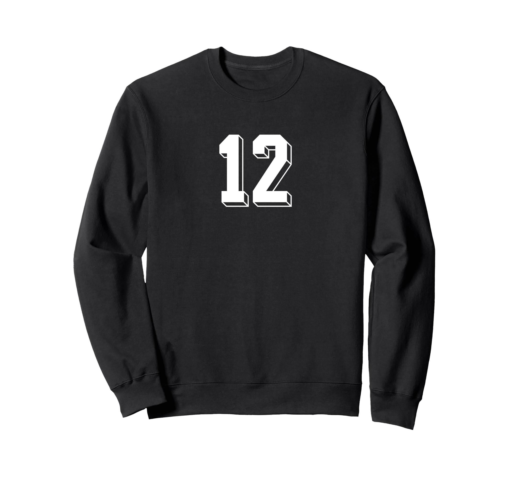 Number 12 80S 90S Soccer Team Sweatshirt - Fun Novelty Design Unisex