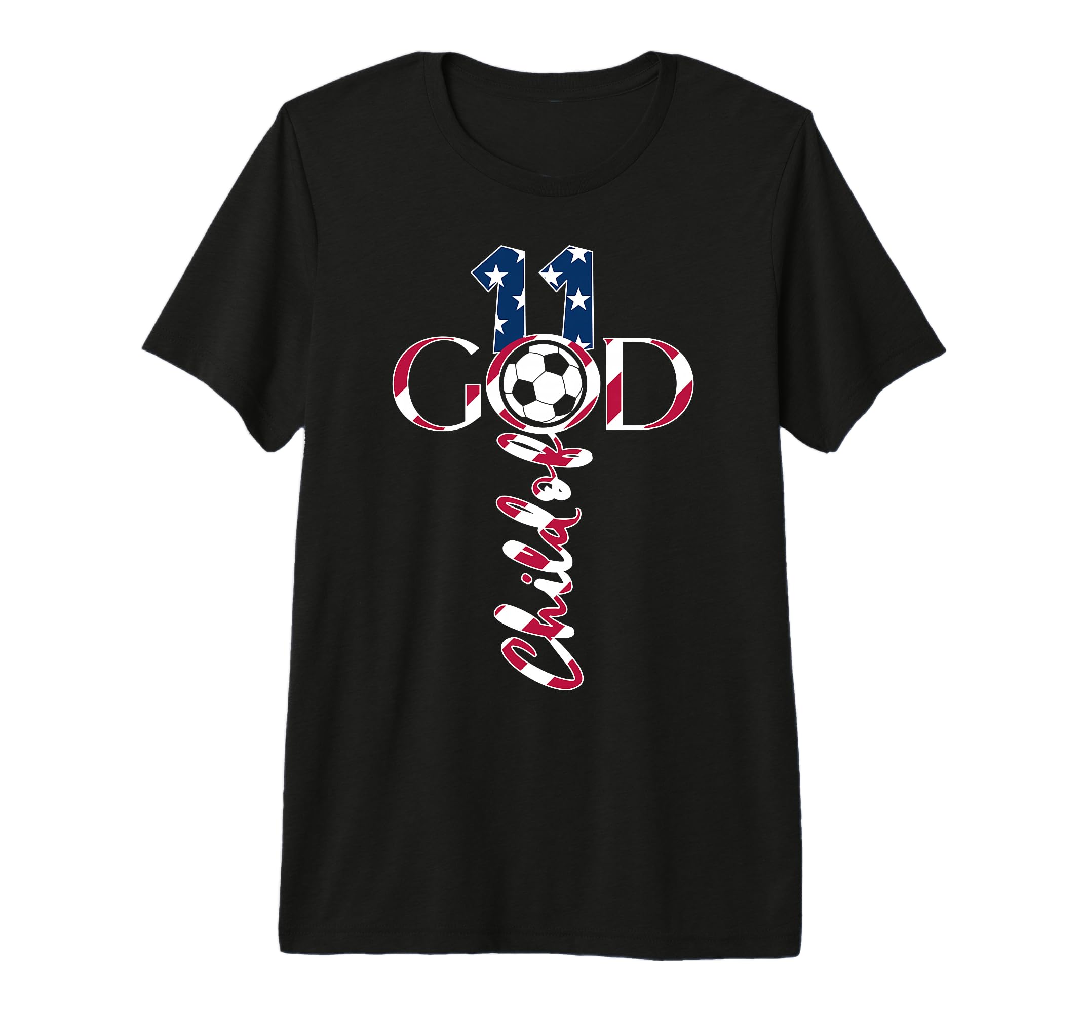 Jesus 11 Years Child God Soccer 11Th T-Shirt - Novelty Apparel Unisex