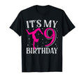 Its My Nine 9Th Birthday Gymnastic T-Shirt - Minimalist Print Men Women