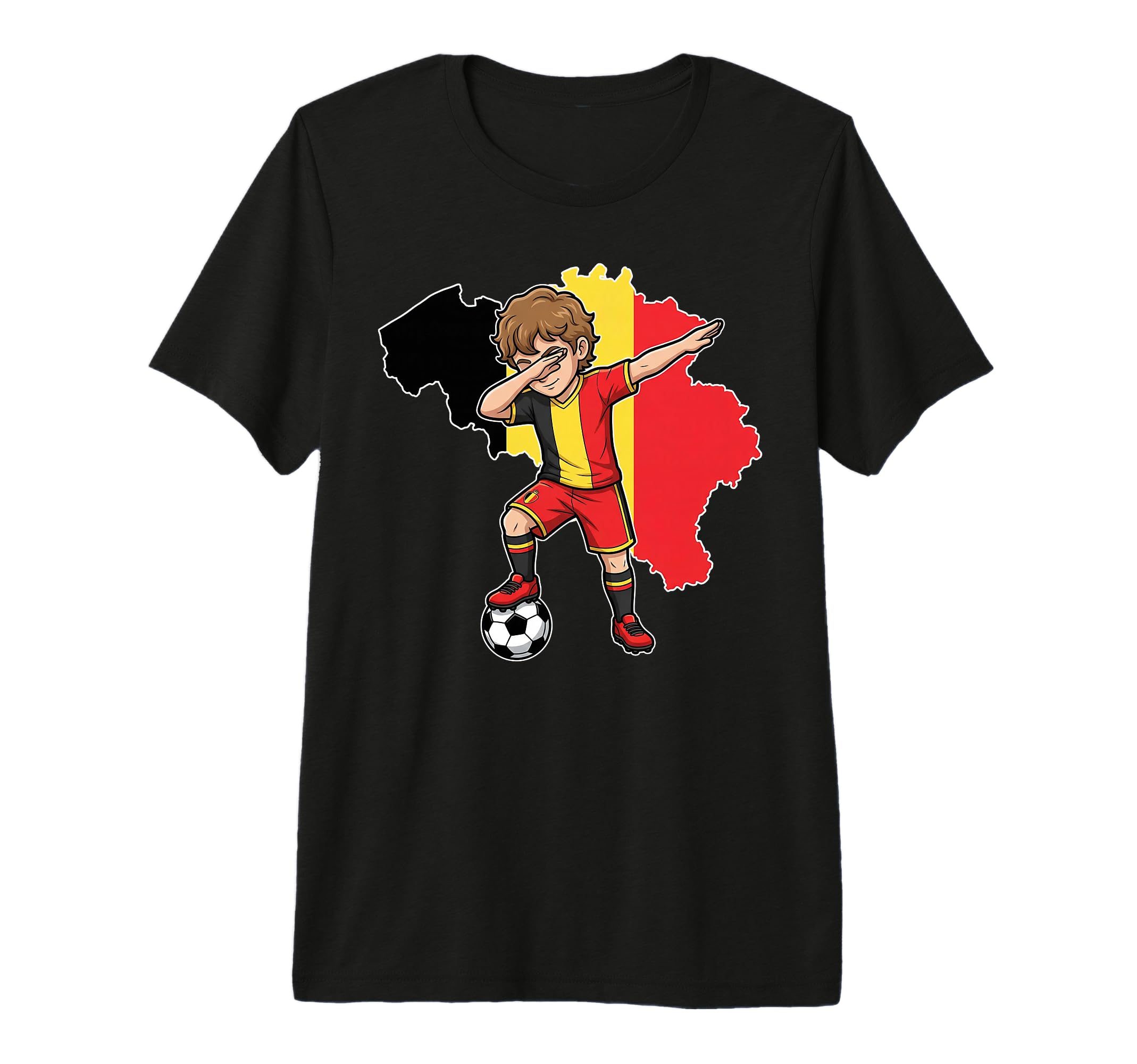 Belgium Soccer Dab Flag Football Tri T-Shirt - Aesthetic Graphic Men Women