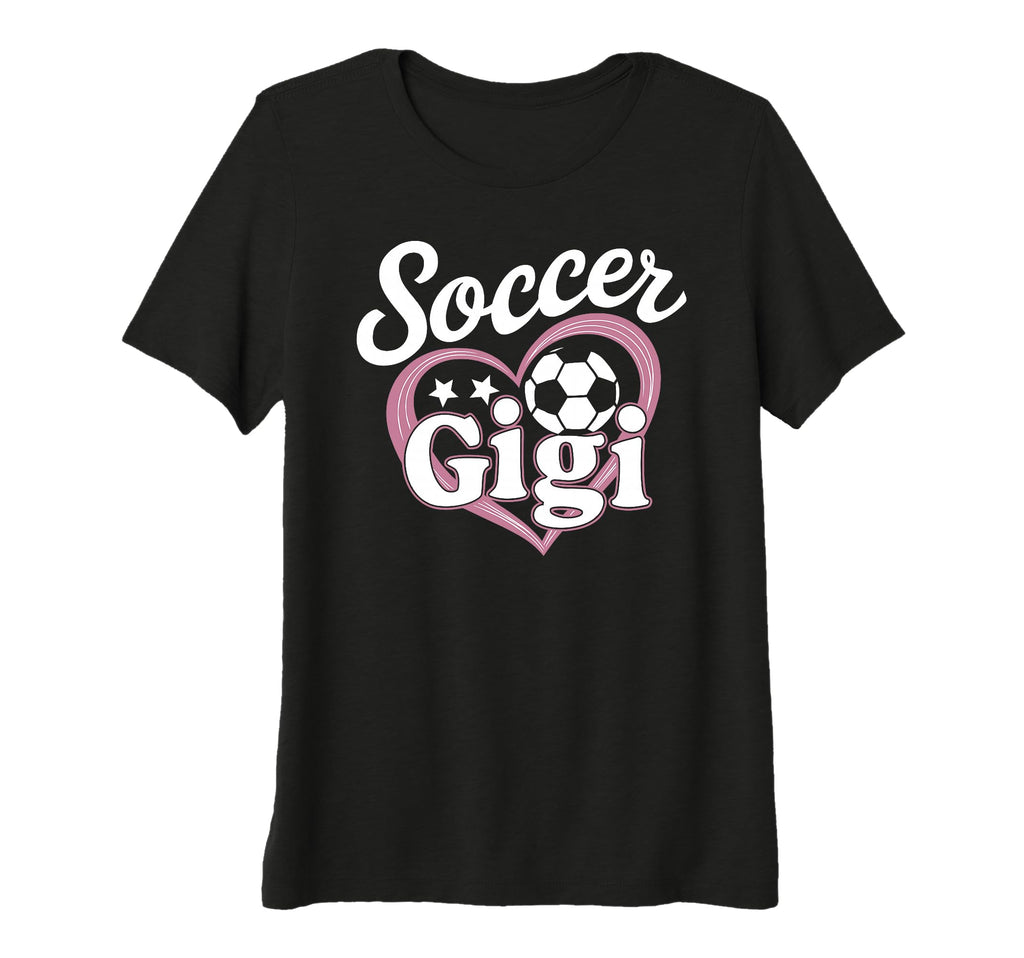 Womens Soccer Gigi Grandma Heart T-Shirt - Unique Graphic for Adults