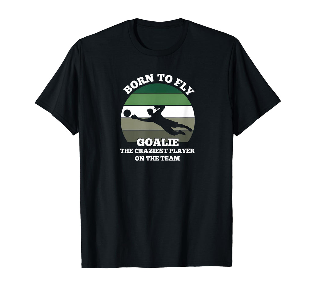 Soccer Player Goalie Fly T-Shirt - Fun Novelty Design Men Women