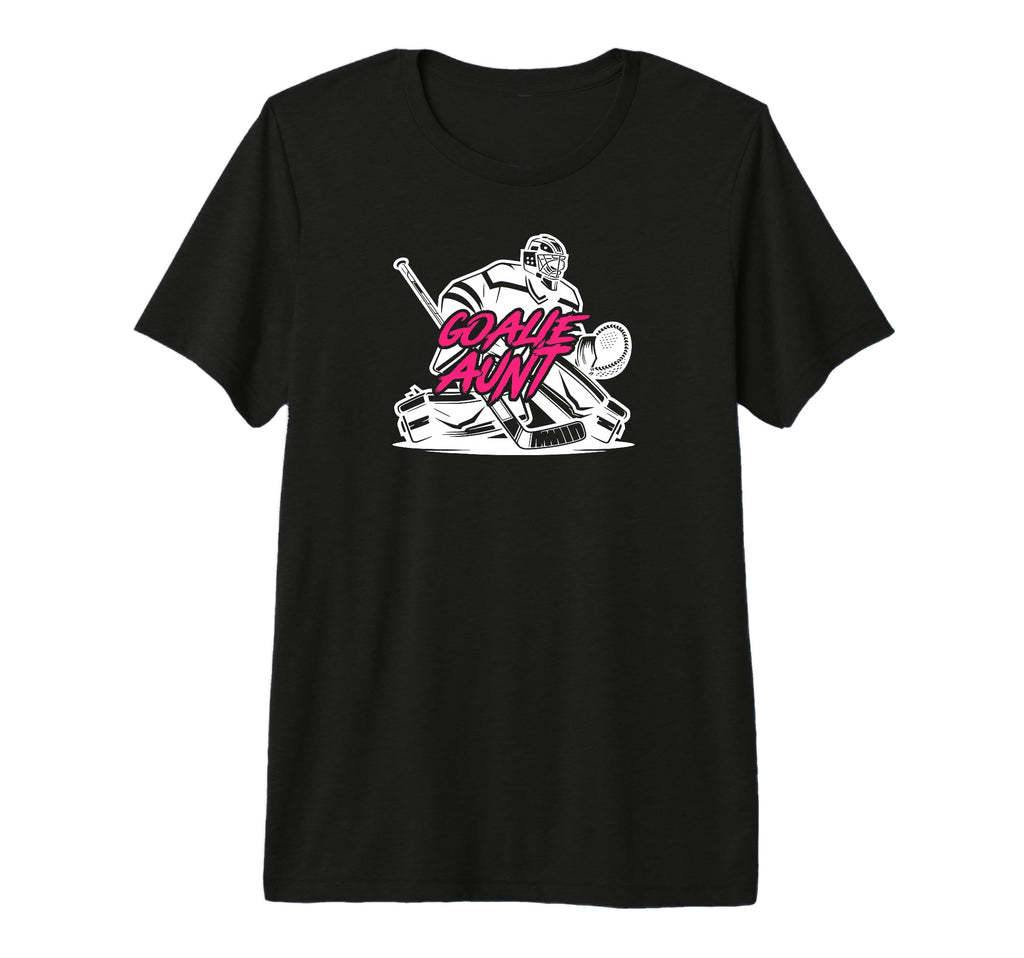 Ice Hockey Goalie Aunt Hockey T-Shirt - Casual Everyday Wear Men Women