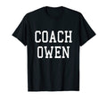 Coach Owen Custom Football Soccer T-Shirt - Fun Novelty Design Unisex
