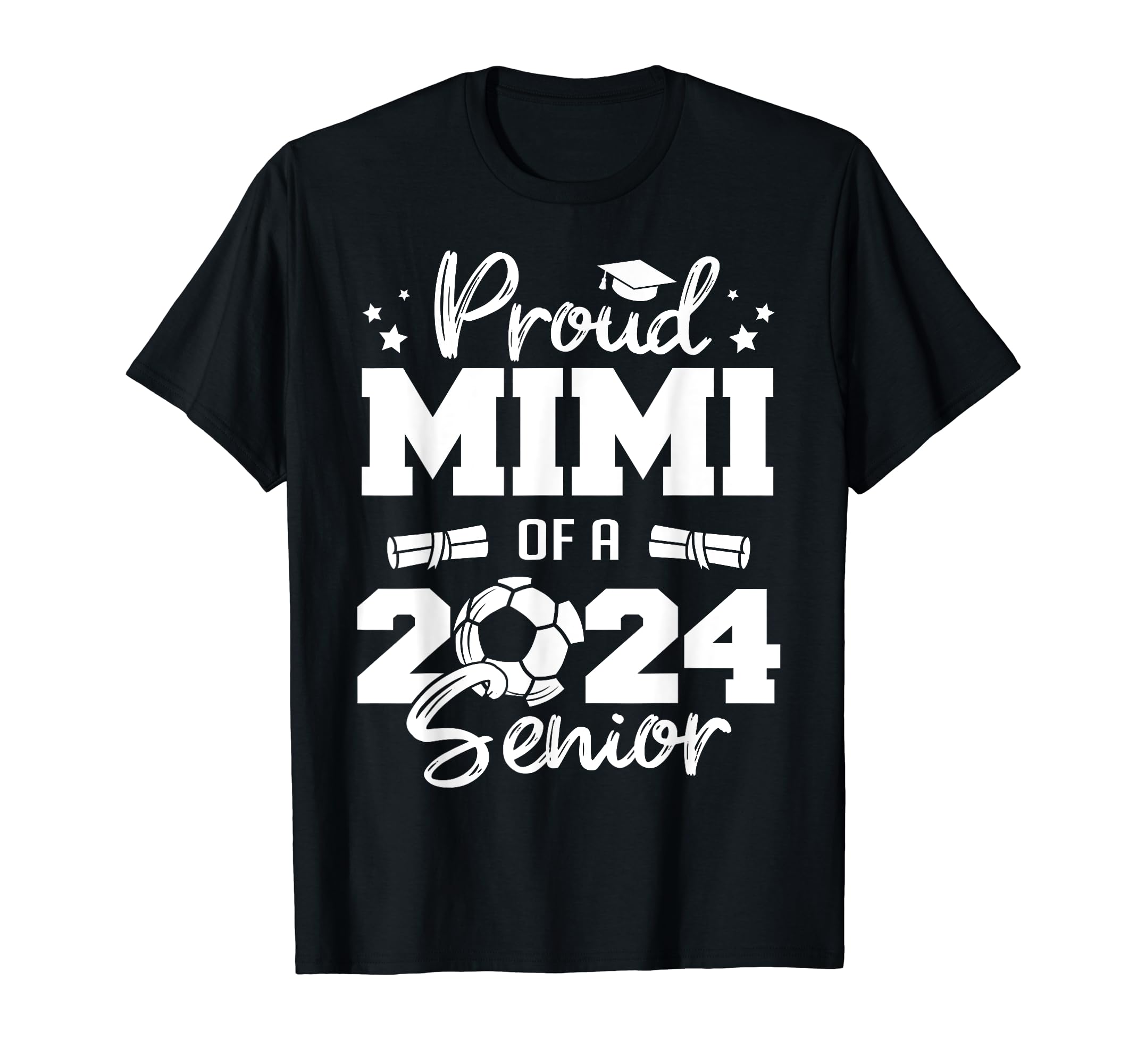Proud Mimi 2024 Senior Funny Soccer T-Shirt - Custom Art Print for Adults