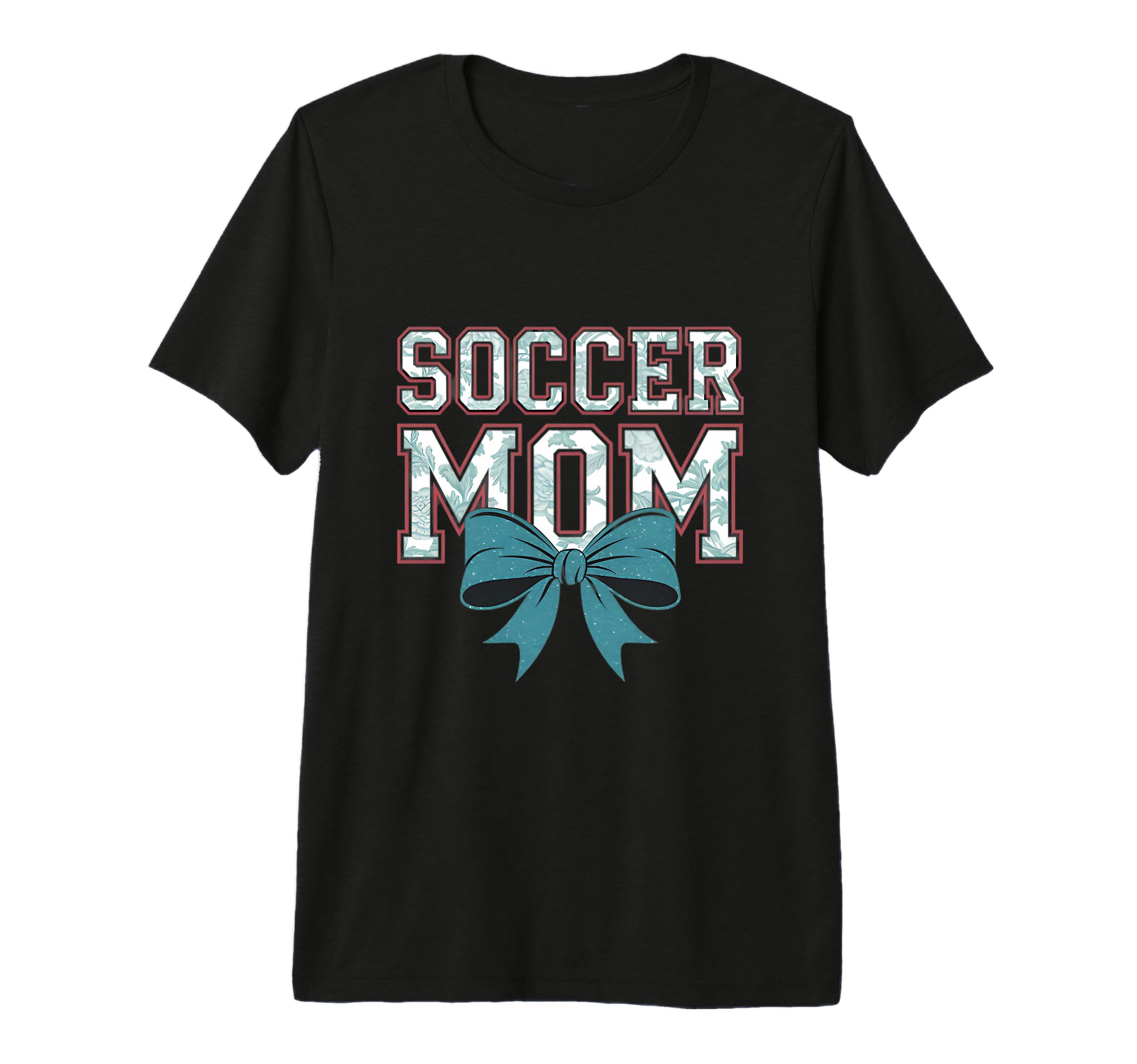 Soccer Mom Coquette Bow Mothers Day Tri T-Shirt - Unique Graphic Men Women