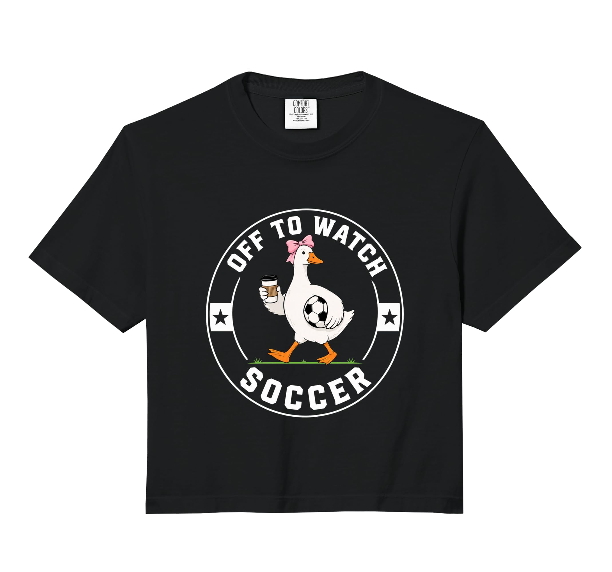 Off To Watch Soccer Funny Silly T-Shirt - Casual Everyday Wear Men Women