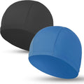 2pcs Cloth Swim Caps for Both Women & Men & Kids Fabric Durable Non-Waterproof Elastic Swimming Pool Cap Bathing Cap for Long and Short Hair