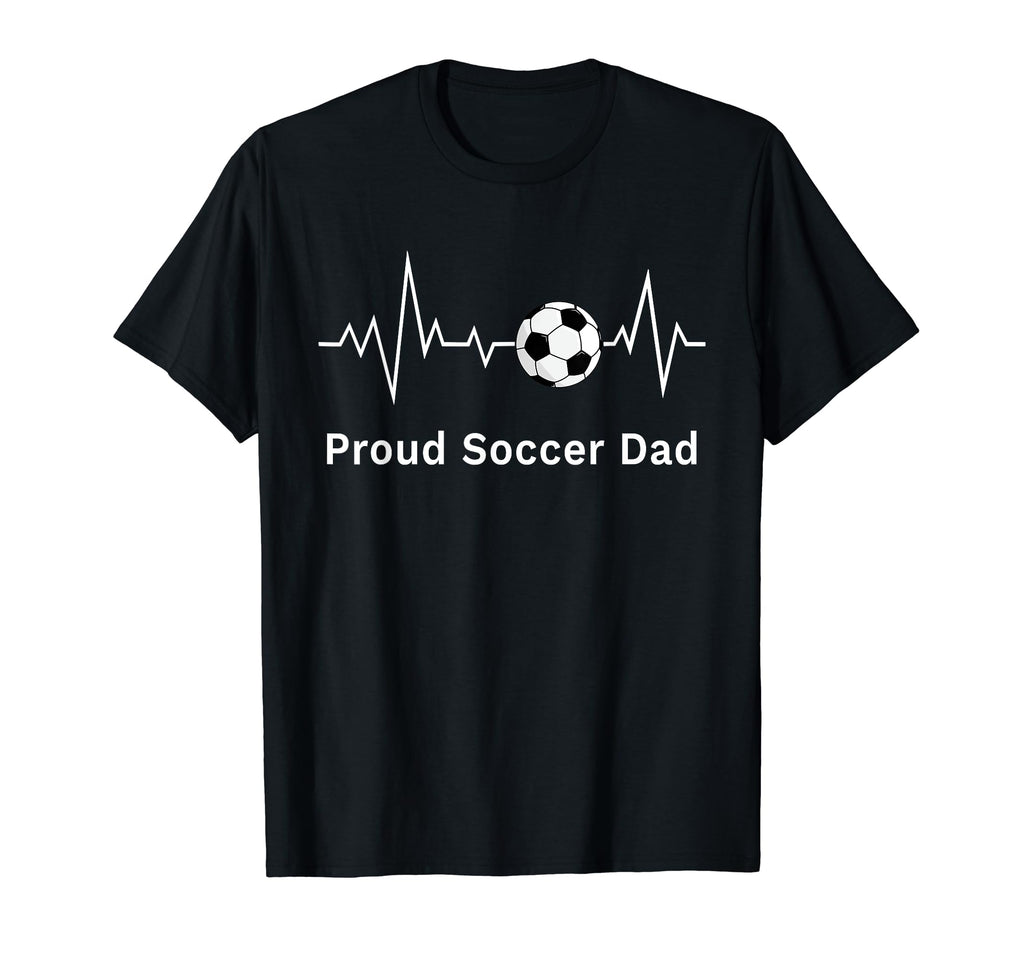 Soccer Daddy Proud Soccer Dad Heartbeat T-Shirt - Graphic Print Men Women